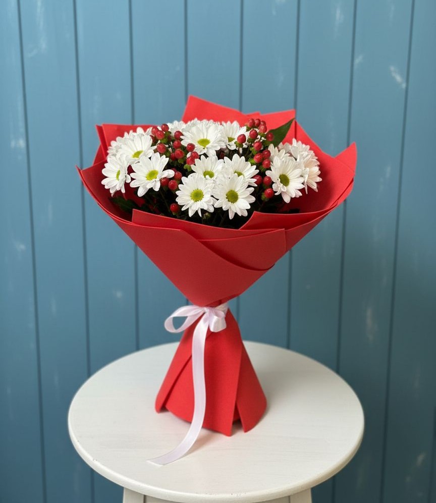 Букет цветов из: Хризантемы в Октябрьском Московской области