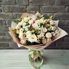 Букет цветов из:  Альстромерии, Розы и Хризантемы #REPLACE_PRED# Октябрьском Московской области