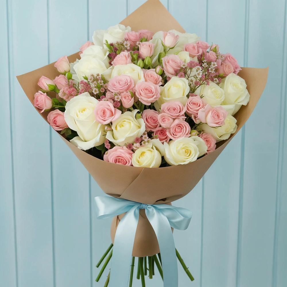 Букет цветов из: Розы в Октябрьском Московской области