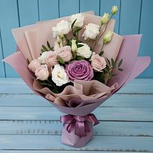 Букет цветов из:  Розы и Лизиантусы #REPLACE_PRED# Октябрьском Московской области
