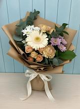 Букет цветов из:  Герберы и Хризантемы в Октябрьском Московской области
