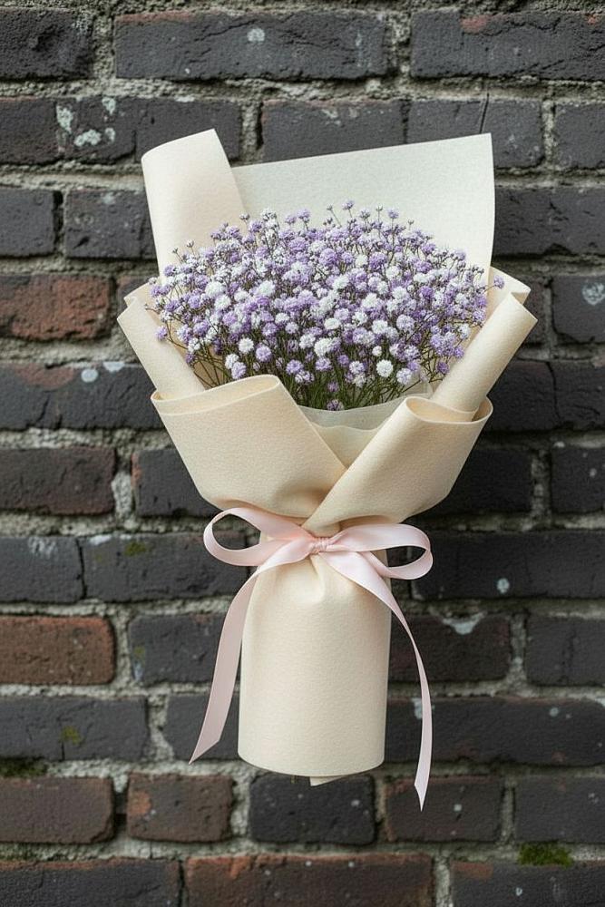 Букет цветов из: Гипсофила в Октябрьском Московской области