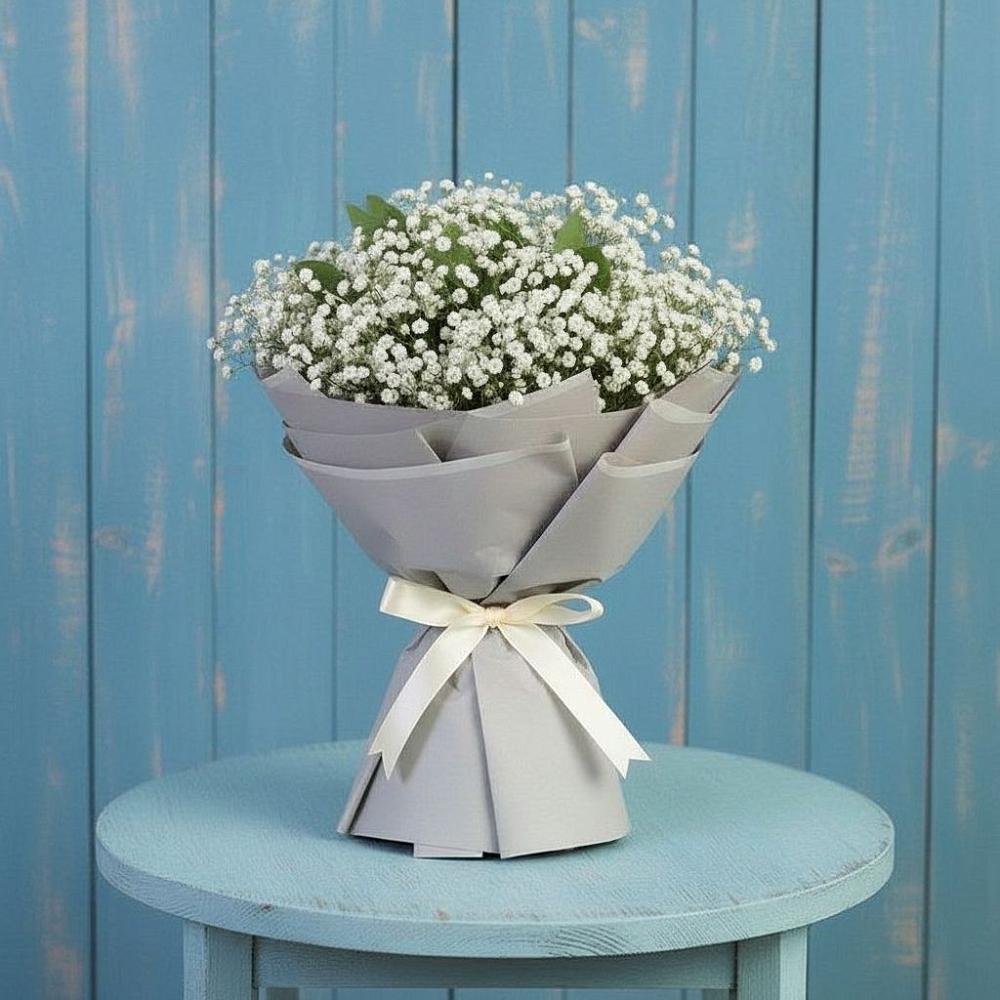 Букет цветов из: Гипсофила в Октябрьском Московской области