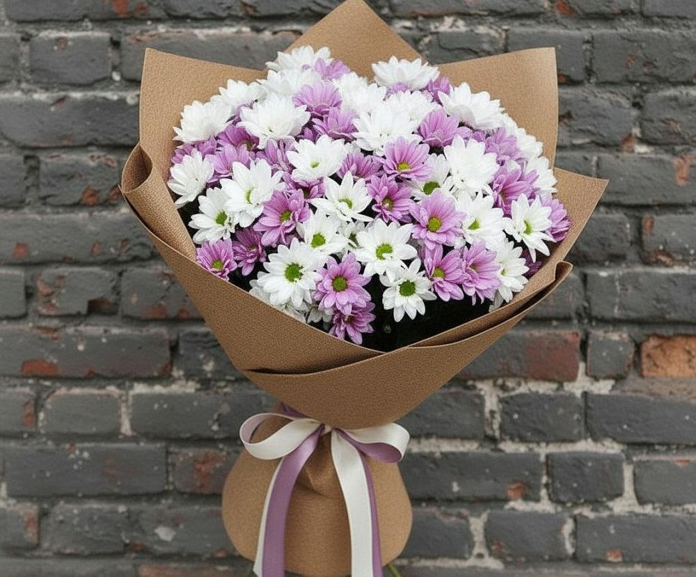 Букет цветов из: Хризантемы в Октябрьском Московской области