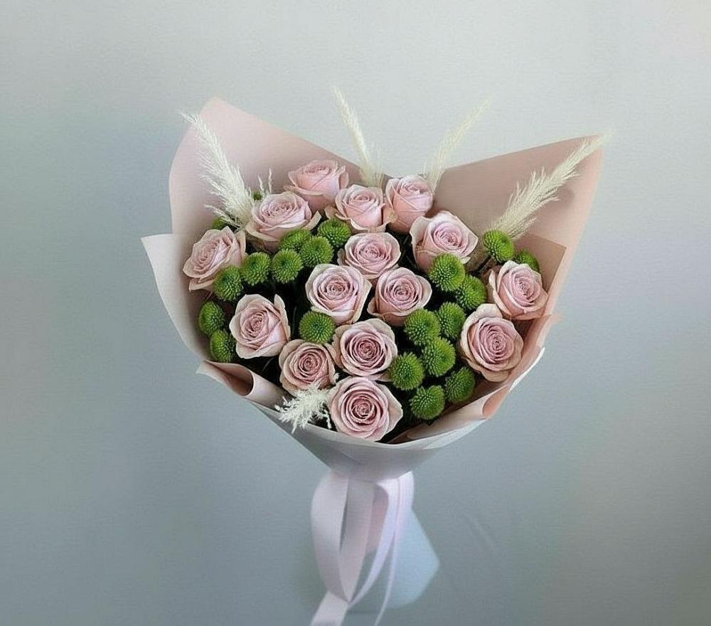 Букет цветов из: Розы и Хризантемы в Октябрьском Московской области