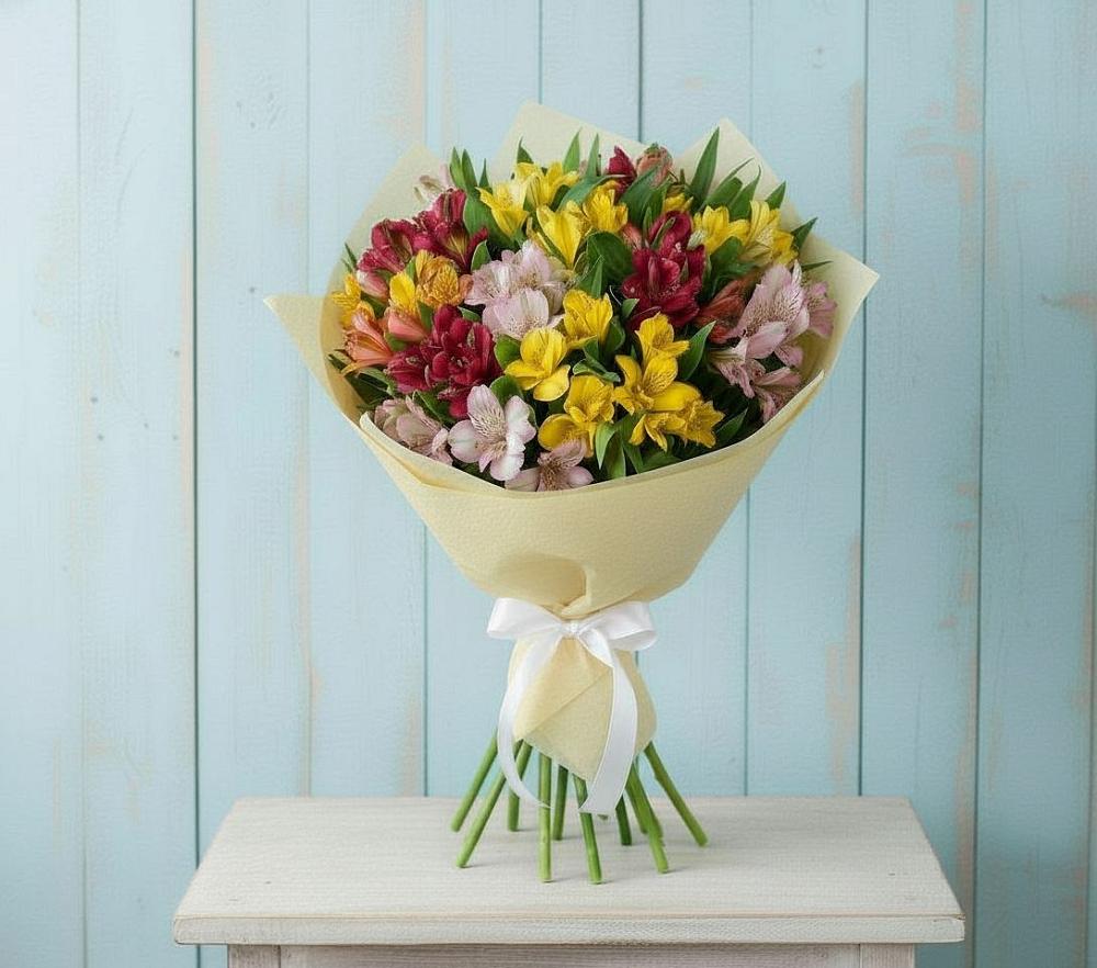 Букет цветов из: Альстромерии в Октябрьском Московской области