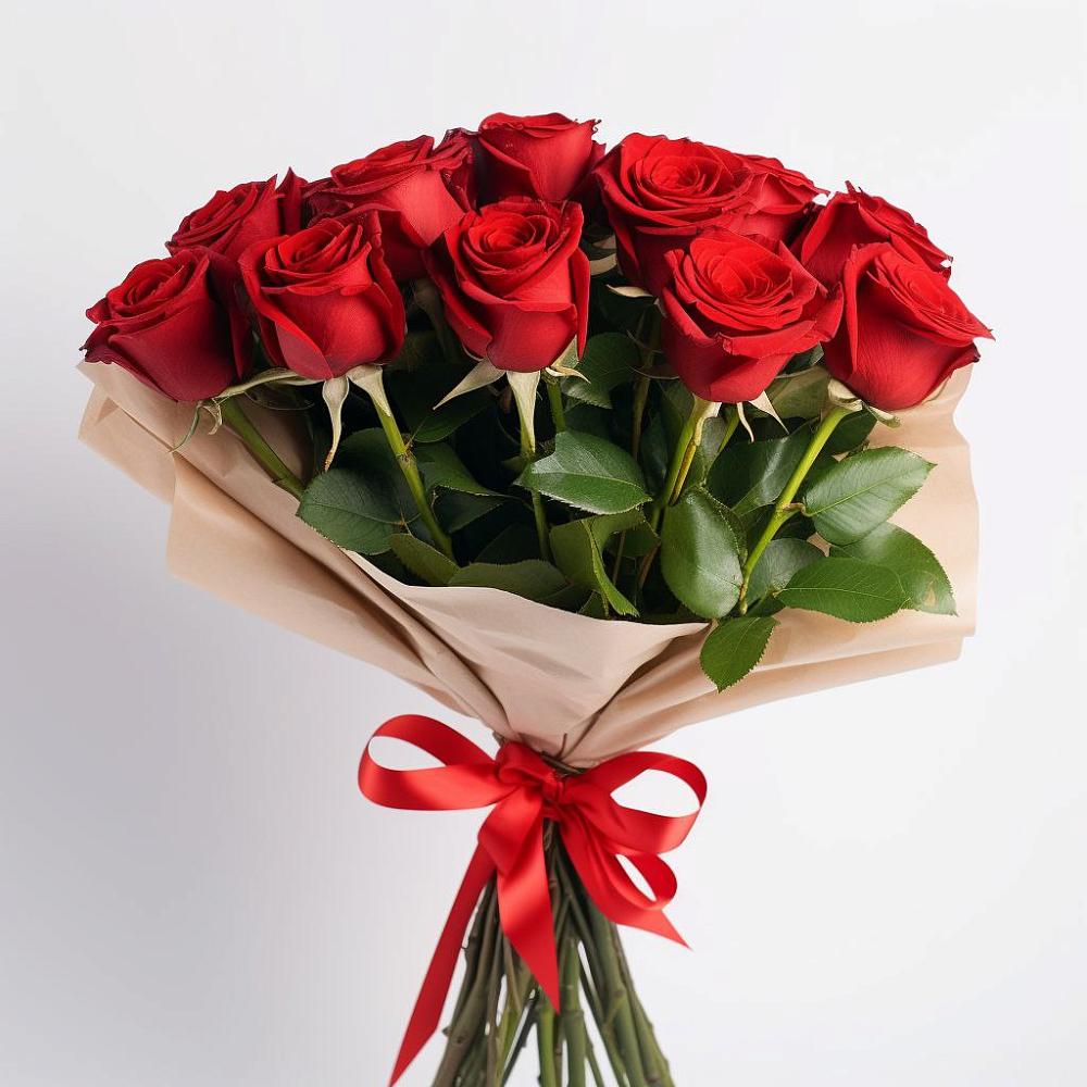 Букет 11 Красных роз Эдлесс Лав в Октябрьском Московской области