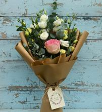 Букет цветов из:  Розы и Лизиантусы #REPLACE_PRED# Октябрьском Московской области